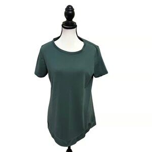 Danskin Women's Medium M Activewear T-Shirt Short Sleeve Green Casual Top